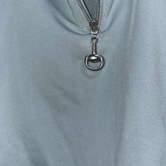 Kids Chestnut Bay Equestrian Long Sleeved Quarter Zip Shirt - size S - Picture 4 of 5